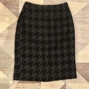 Houndstooth High Waist Pencil Skirt
